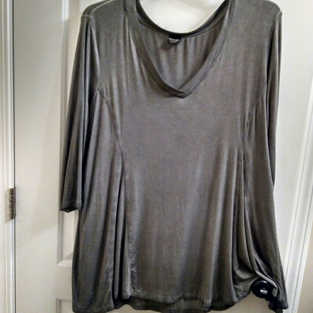 NWT plus size grey womans blouse